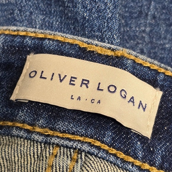 Oliver Logan Mulberry Jeans Womens 28 Blue Lace Up Straight Leg Medium Wash - Picture 6 of 14